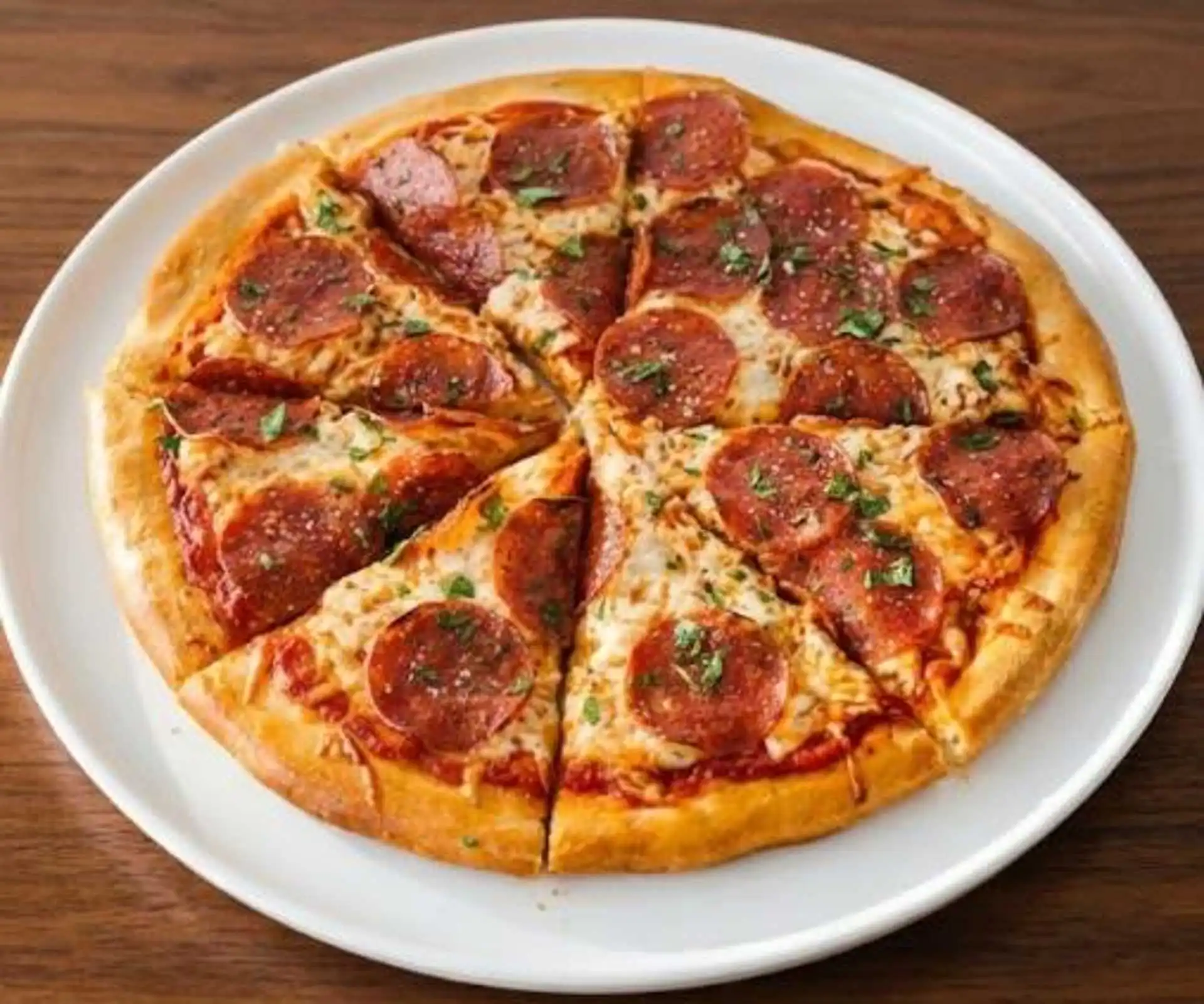 Pepperoni Deep Dish Pizza at Chicago Deep Dish Pizza Calgary - Authentic Chicago-style Deep Dish Pizza